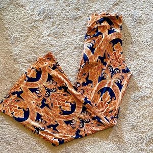 Brown and navy boho pants